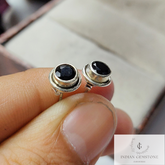 Genuine Black Onyx Stud Earring, Handmade Earring, 925 Sterling Silver Stud, Boho Earring, Minimalist Stud, Onyx Jewelry, Gift For Her